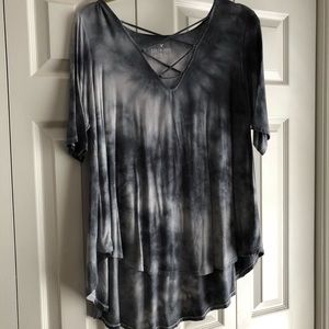 grey tie dye top